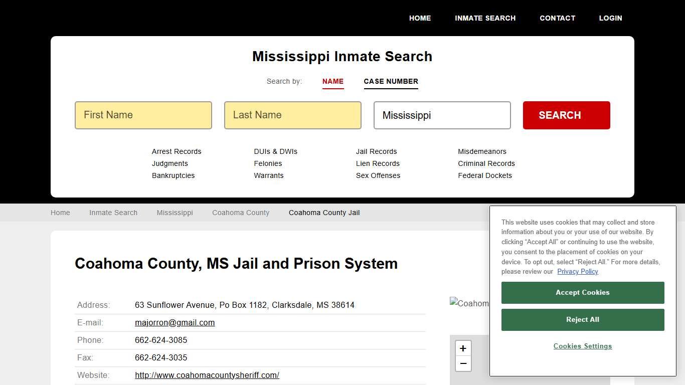 Coahoma County Jail Inmate Records Search, Mississippi - StateCourts